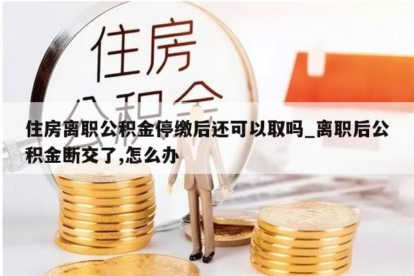 住房離職公積金停繳后還可以取嗎_離職后公積金斷交了,怎么辦